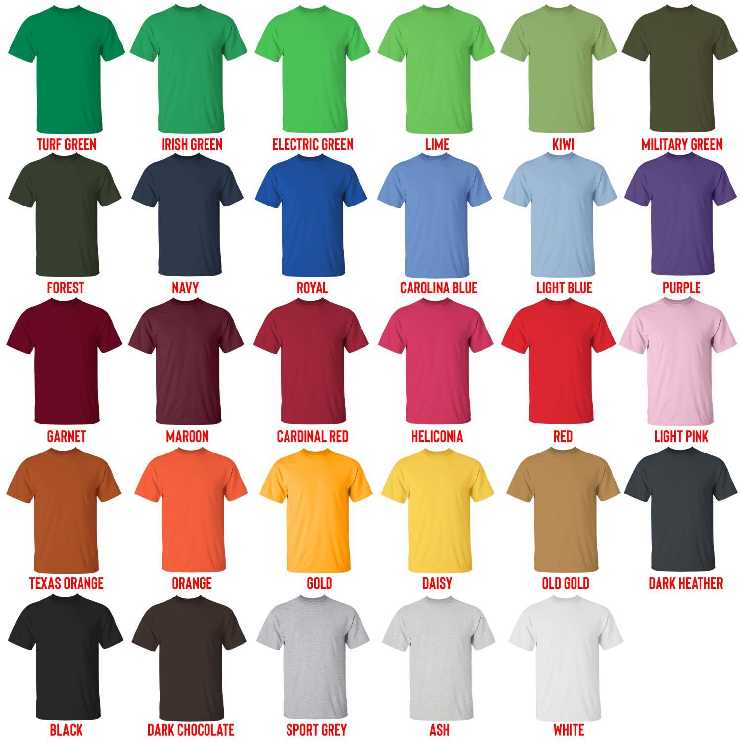 t shirt color chart - Nichijou Merch