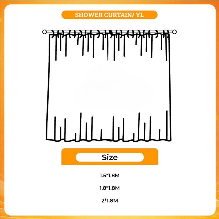 3D shower curtain - Nichijou Merch