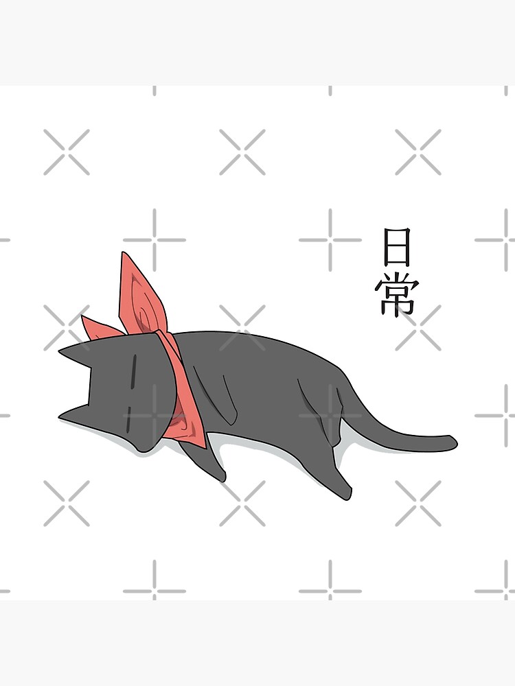 Nichijou Sleeping Sakomoto Throw Pillow - Image 2