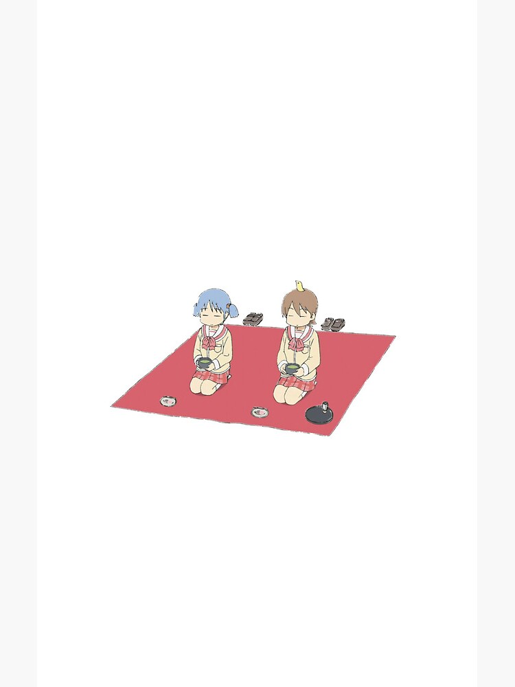 Nichijou Relaxing Mio Naganohara And Yuuko Aioi Shower Curtain - Image 2