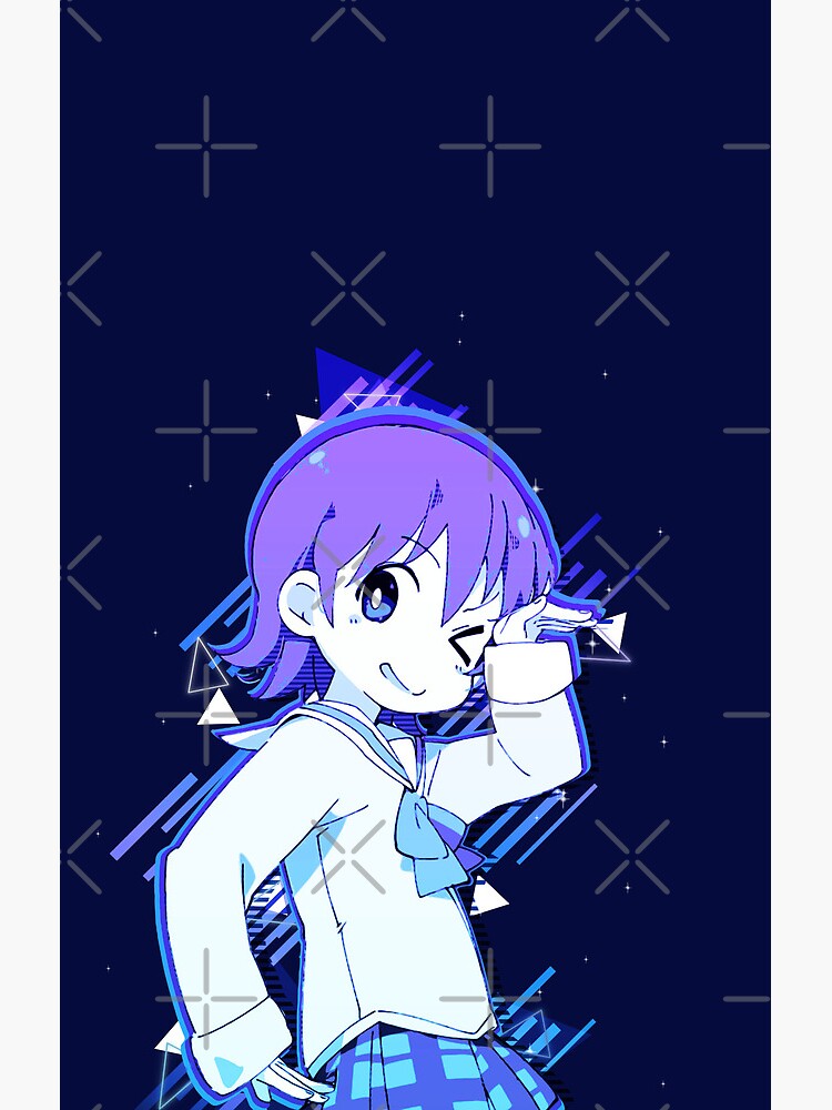 Neon Yuko Aioi Nichijou Shower Curtain - Image 2