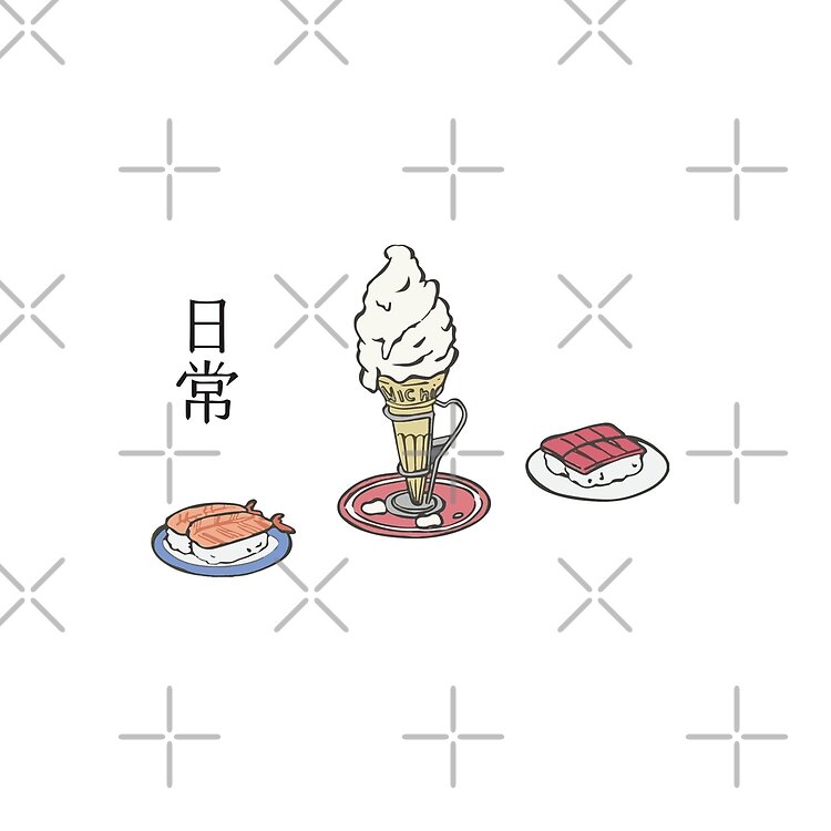 Nichijou Ice Cream And Sushi Tote Bag - Image 2