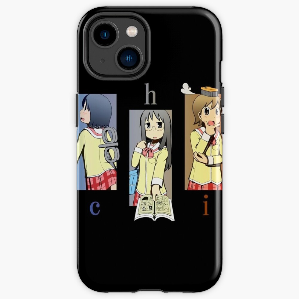 Nichijou Retro Main Characters Art Iphone Case