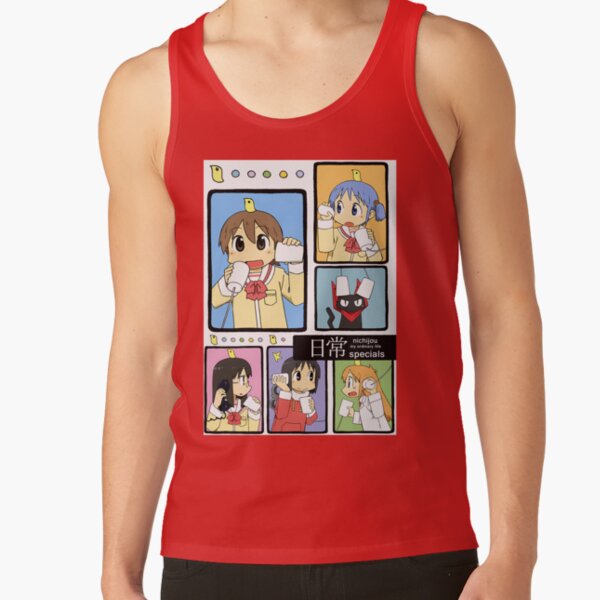 Nichijou Main Characters Tank Top - Image 4