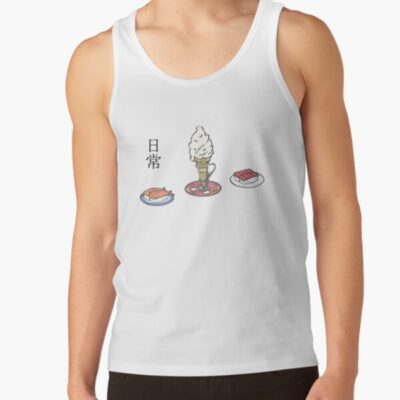 Nichijou Ice Cream And Sushi Tank Top