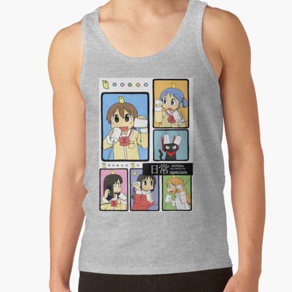 Nichijou Main Characters Tank Top - Image 3