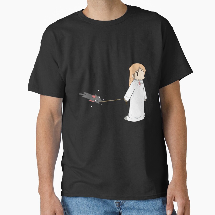 Nichijou Hakase Shinonome Walking Sakamoto T-shirt - Image 3