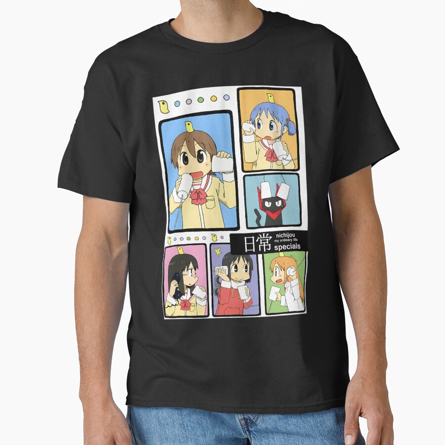 Nichijou Main Characters T-shirt - Image 3