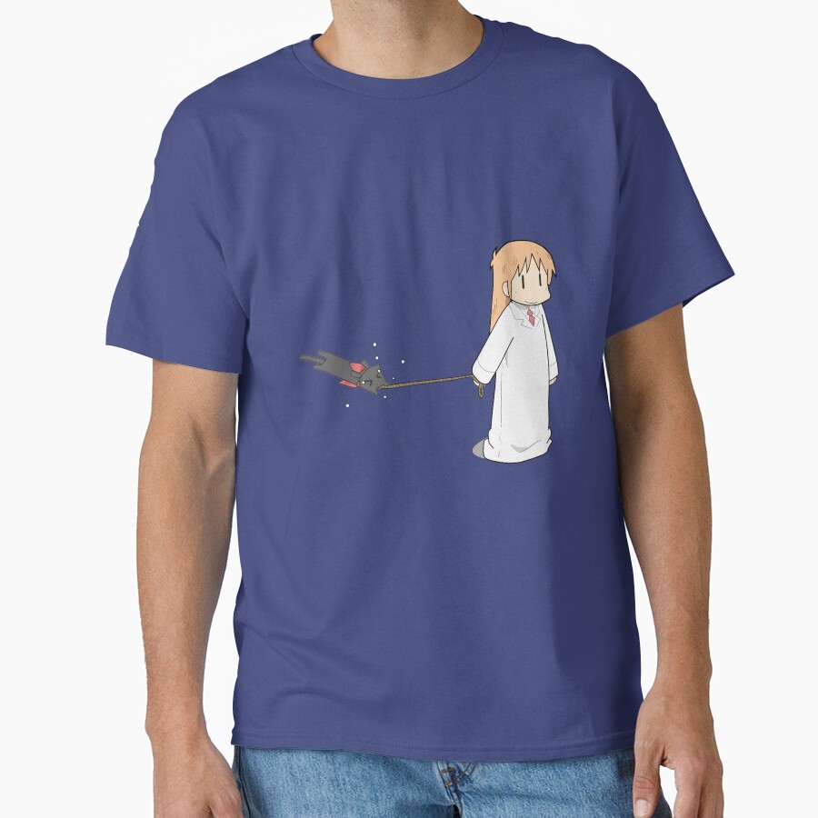 Nichijou Hakase Shinonome Walking Sakamoto T-shirt - Image 5