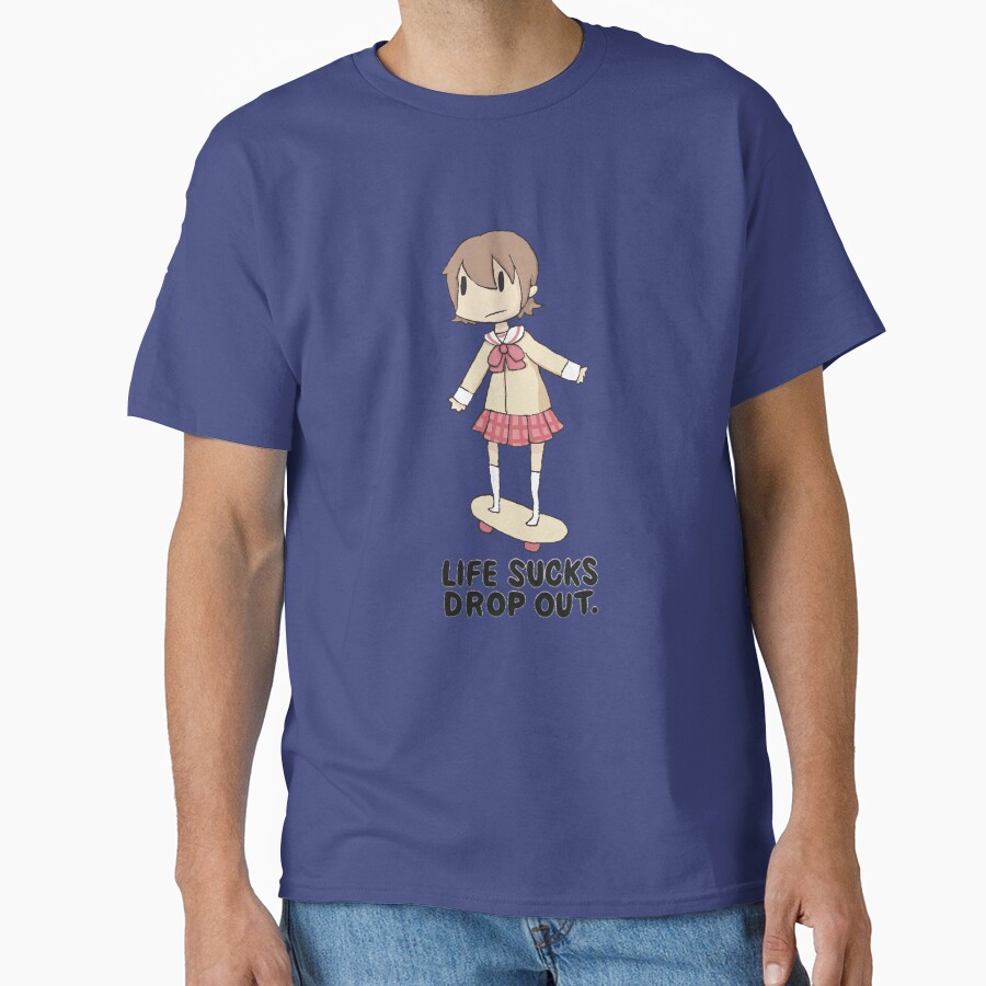Yuuko Aioi Life Sucks Drop Out T-shirt - Image 5