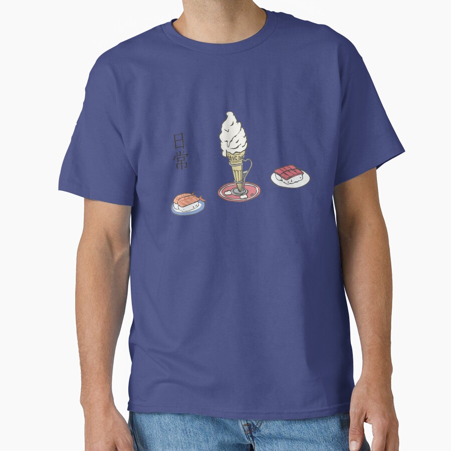Nichijou Ice Cream And Sushi T-shirt - Image 4