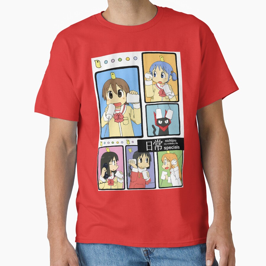 Nichijou Main Characters T-shirt - Image 5