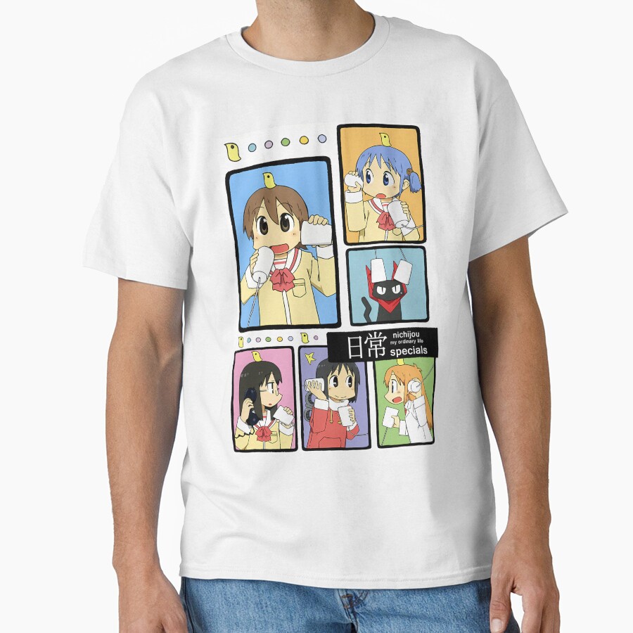 Nichijou Main Characters T-shirt - Image 2