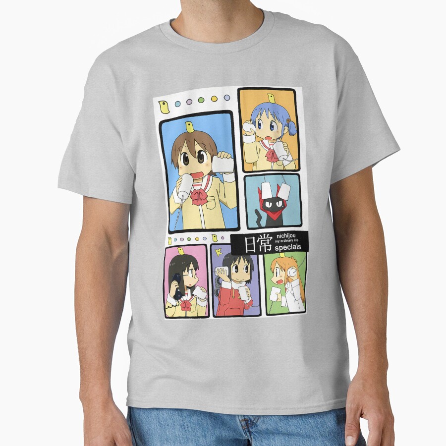 Nichijou Main Characters T-shirt - Image 4