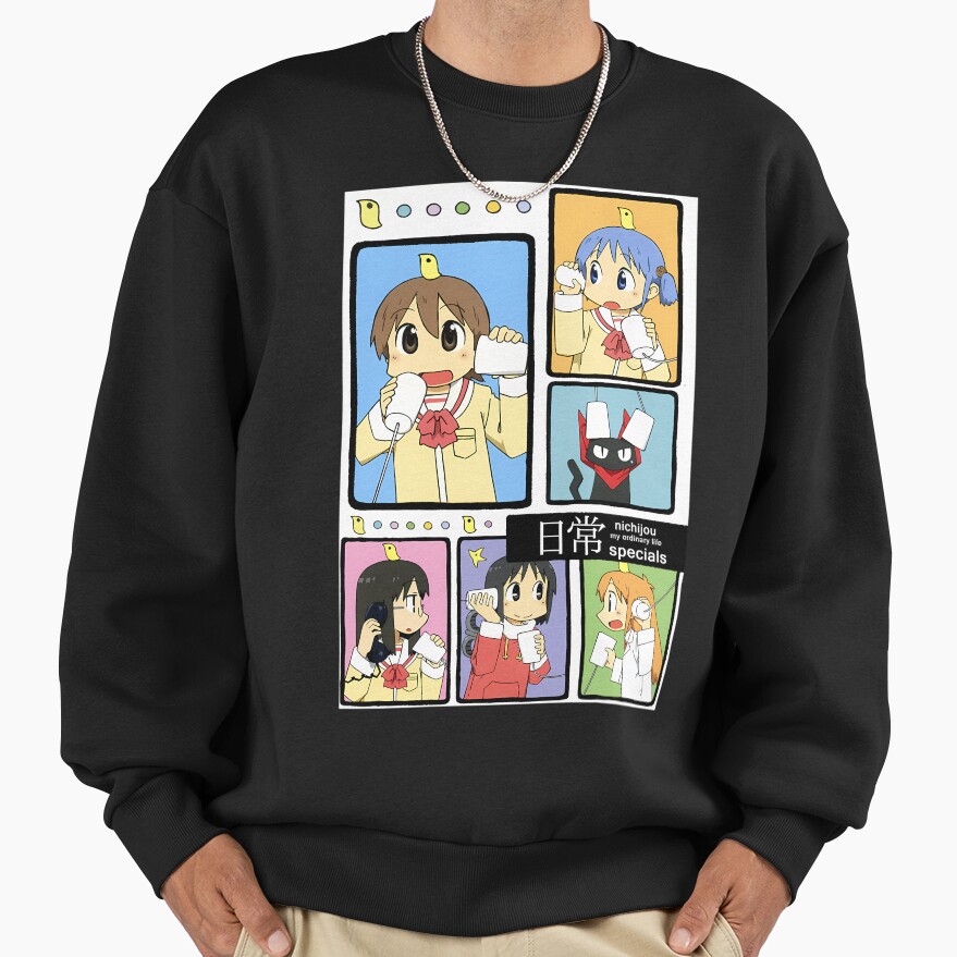 Nichijou Main Characters Sweatshirt - Image 3