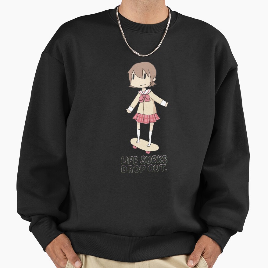 Yuuko Aioi Life Sucks Drop Out Sweatshirt - Image 2