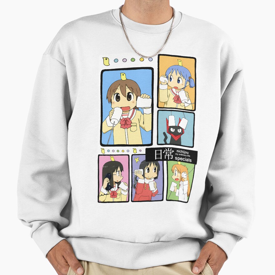 Nichijou Main Characters Sweatshirt - Image 2