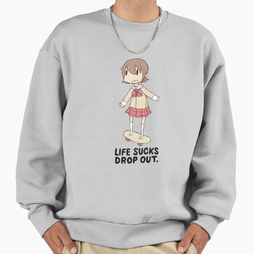 Yuuko Aioi Life Sucks Drop Out Sweatshirt - Image 4