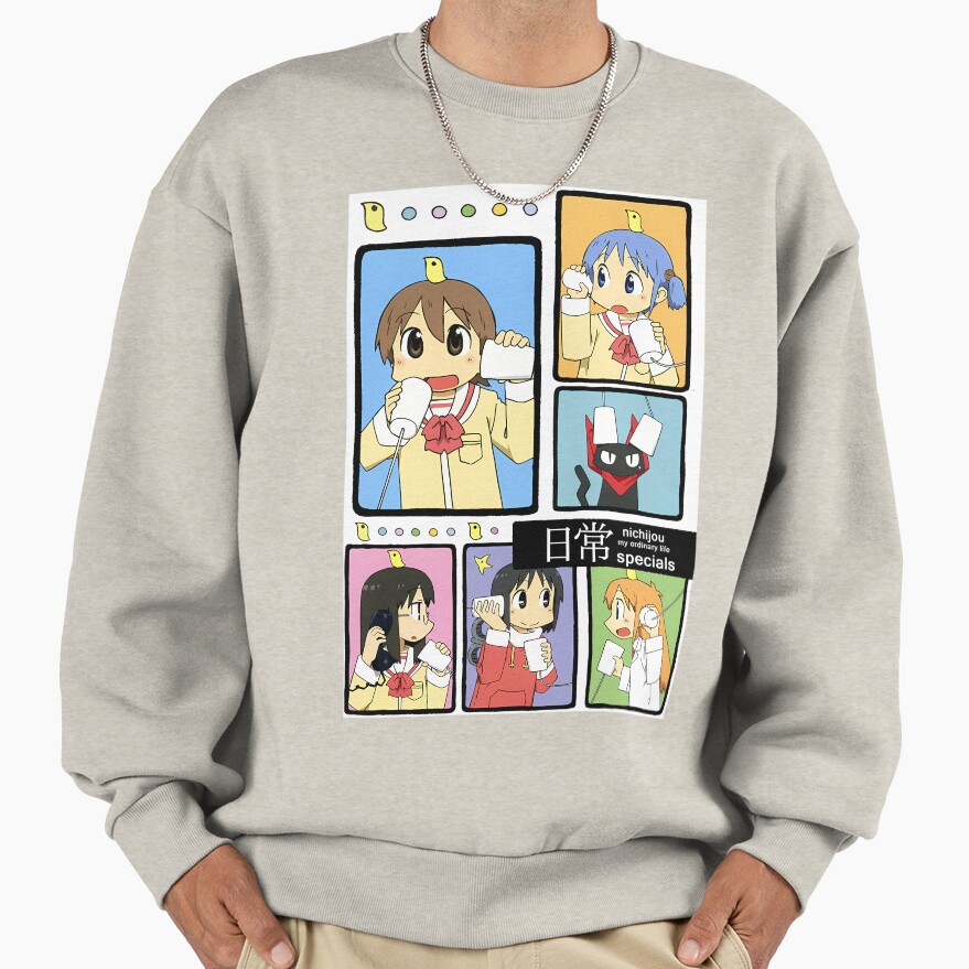 Nichijou Main Characters Sweatshirt - Image 4