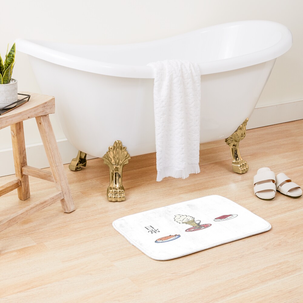 Nichijou Ice Cream And Sushi Bath Mat - Image 2