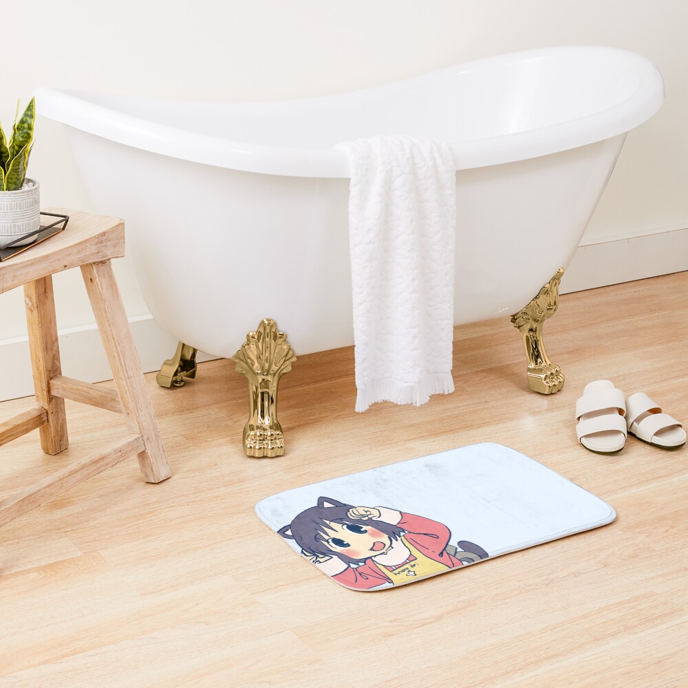 Robot Girl Nano But Is A Cat Girl Bath Mat - Image 2