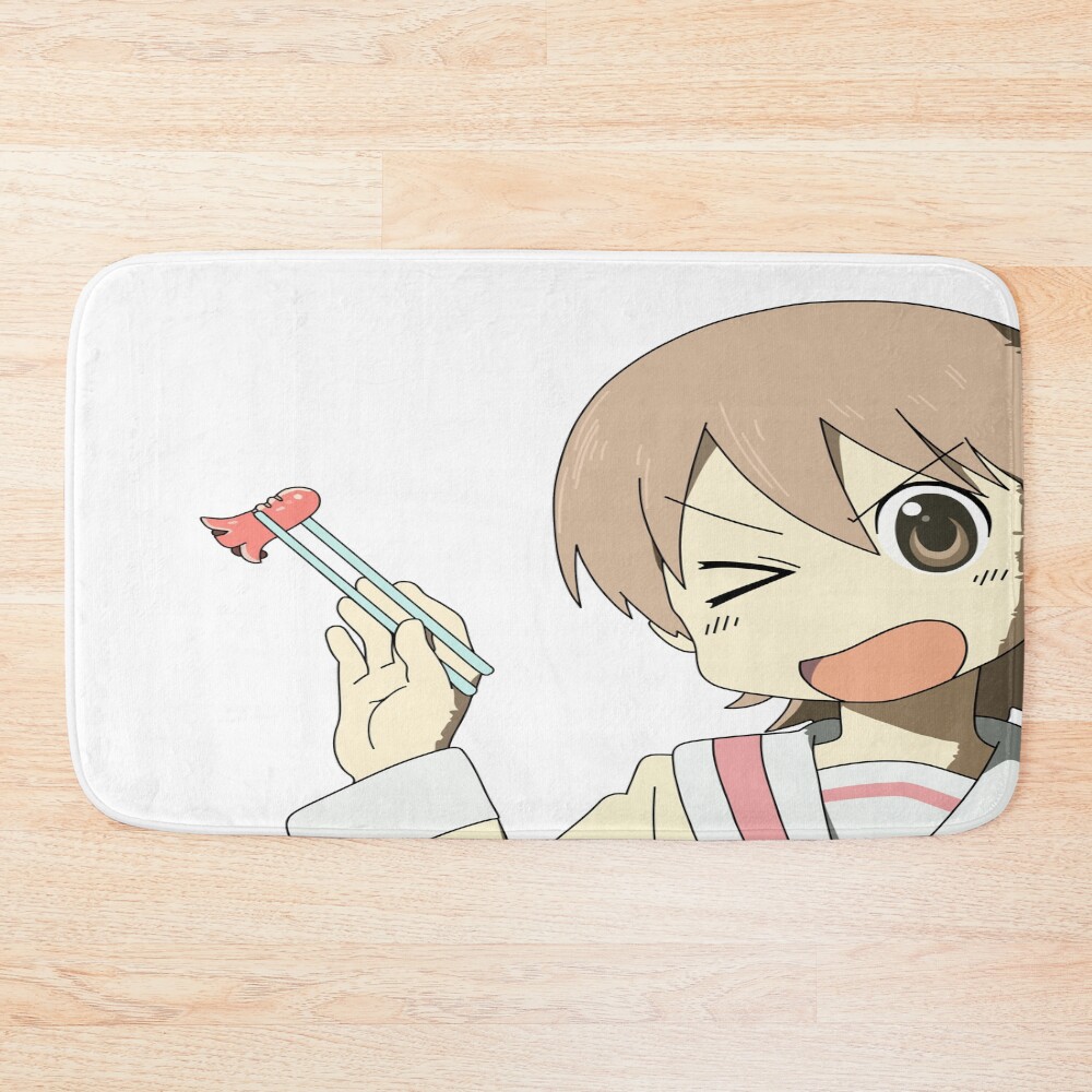 Nichijou Yuuko Caught The Sausage Bath Mat