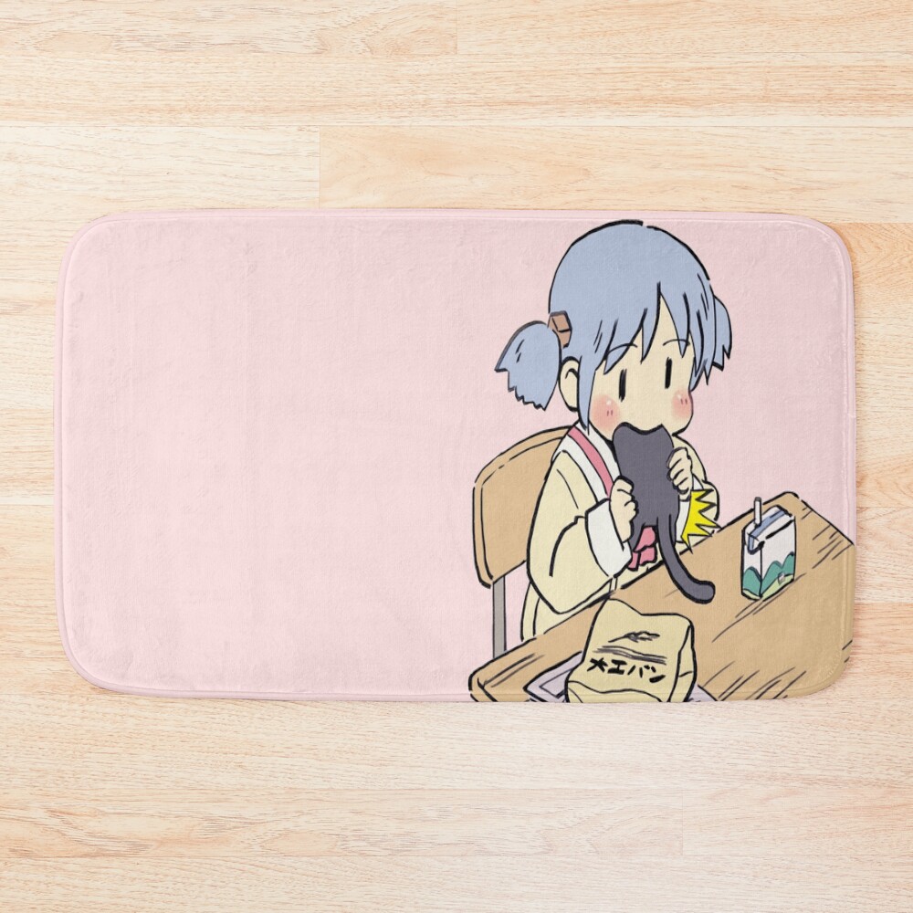 Mio Eating Sakamoto For Lunch Bath Mat