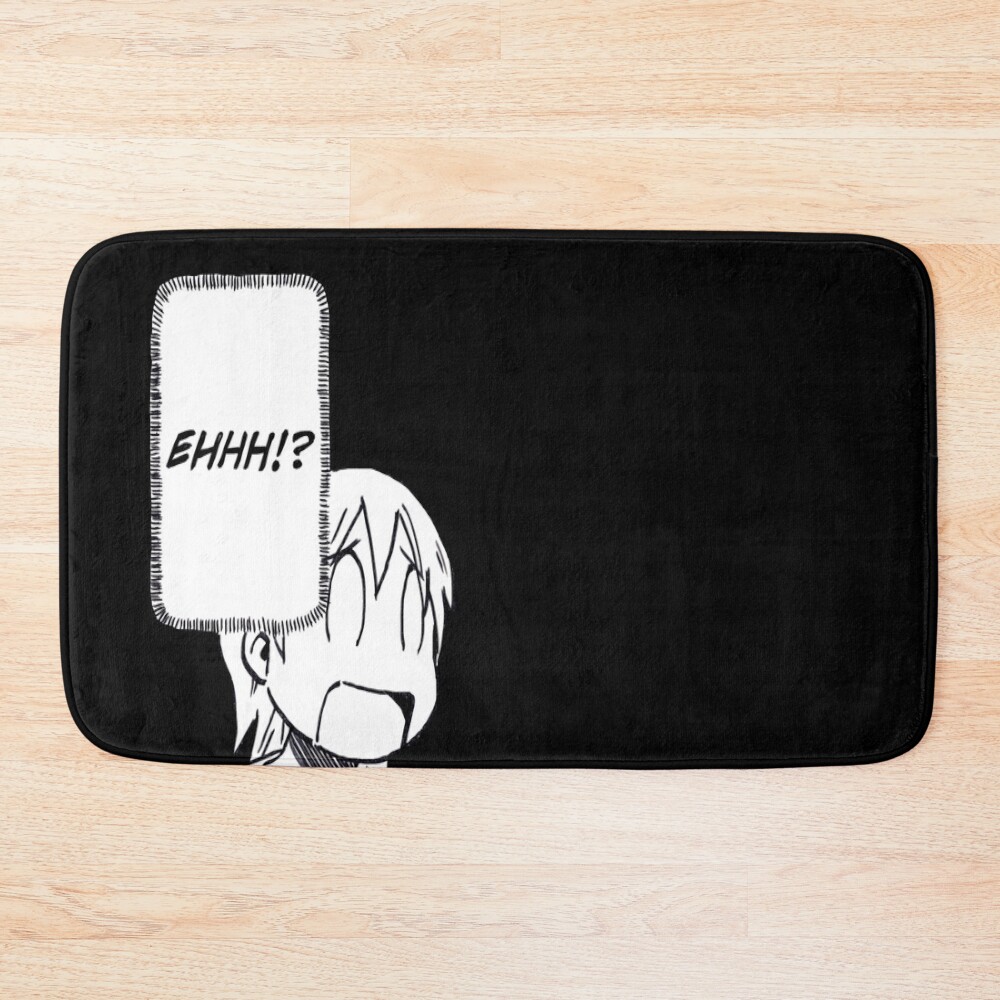 Yuuko Goes Ehhh Funny Nichijou Face Meme Bath Mat