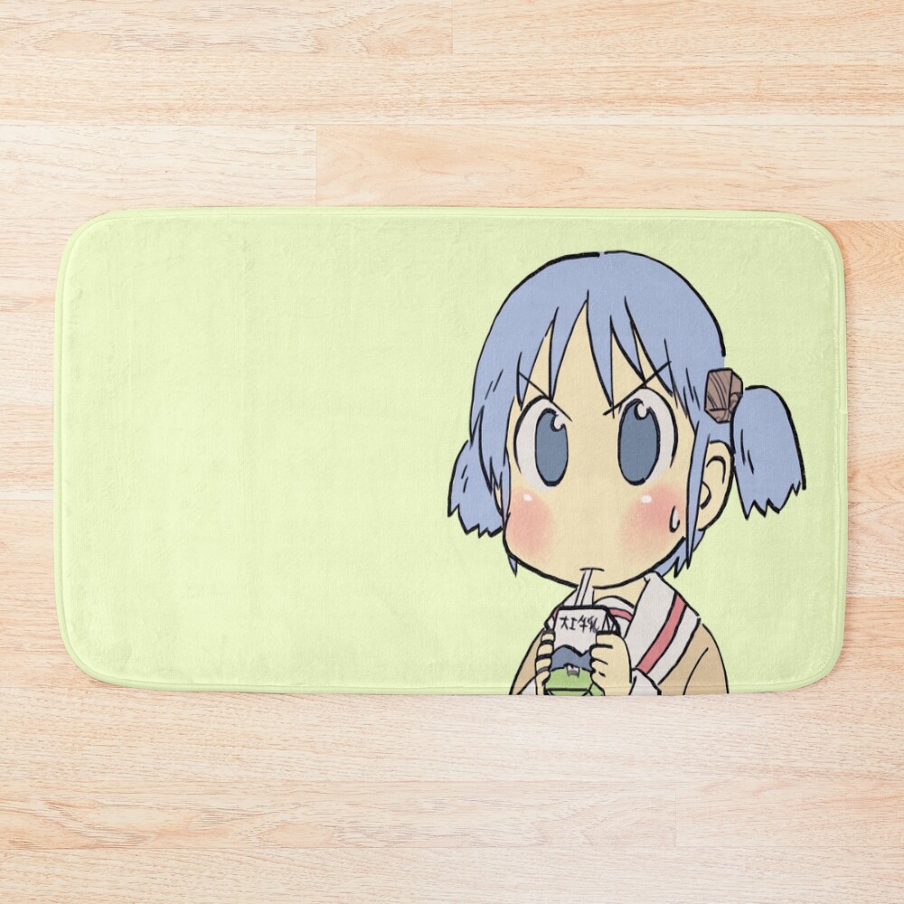 Mio Drinking Milk Carton Funny Nichijou Bath Mat