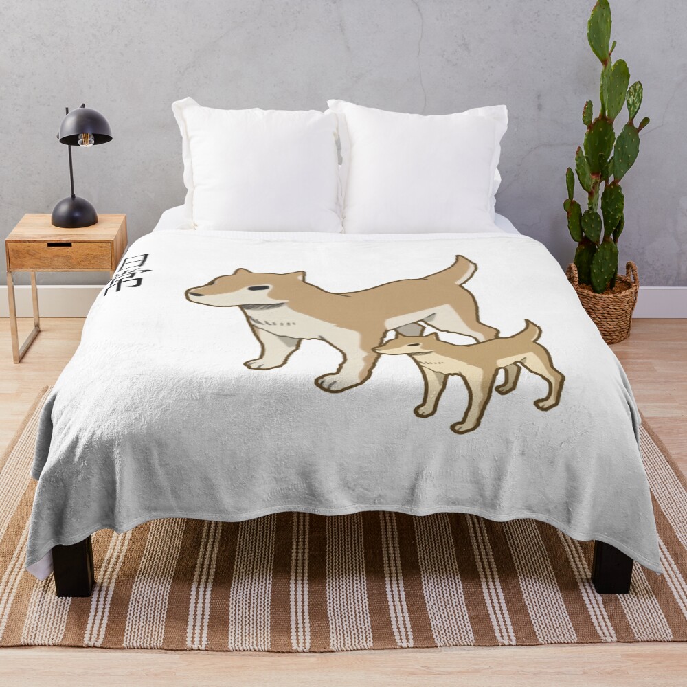 Nichijou Buddy Shiba Inu Throw Blanket
