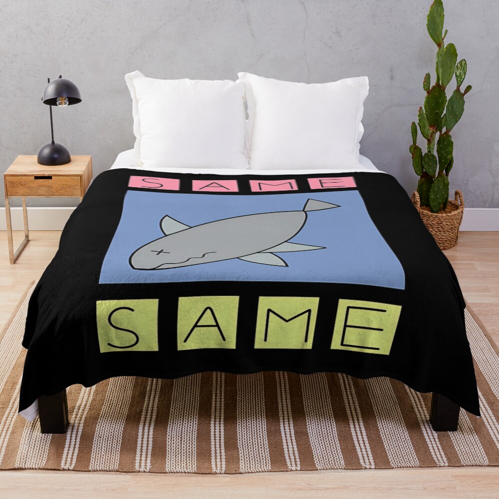 Nichijou Same Shark Throw Blanket
