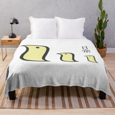 Nichijou Three Little Birds Throw Blanket