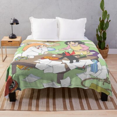 Nichijou Nano Shinonome And Hakase Shinonome Throw Blanket