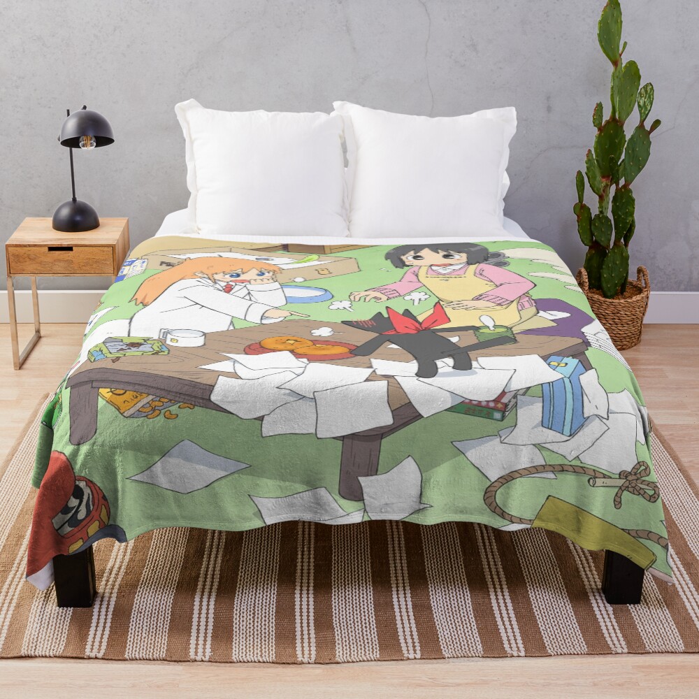 Nichijou Nano Shinonome And Hakase Shinonome Throw Blanket