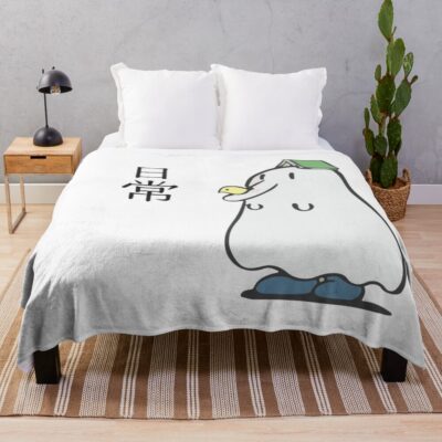 Nichijou Book Ghost Throw Blanket