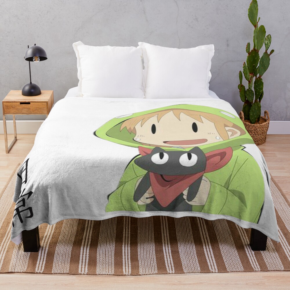 Nichijou Professor And Sakamoto Throw Blanket