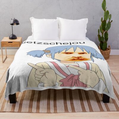 Nietzschejou Funny Mio Naganohara Throw Blanket