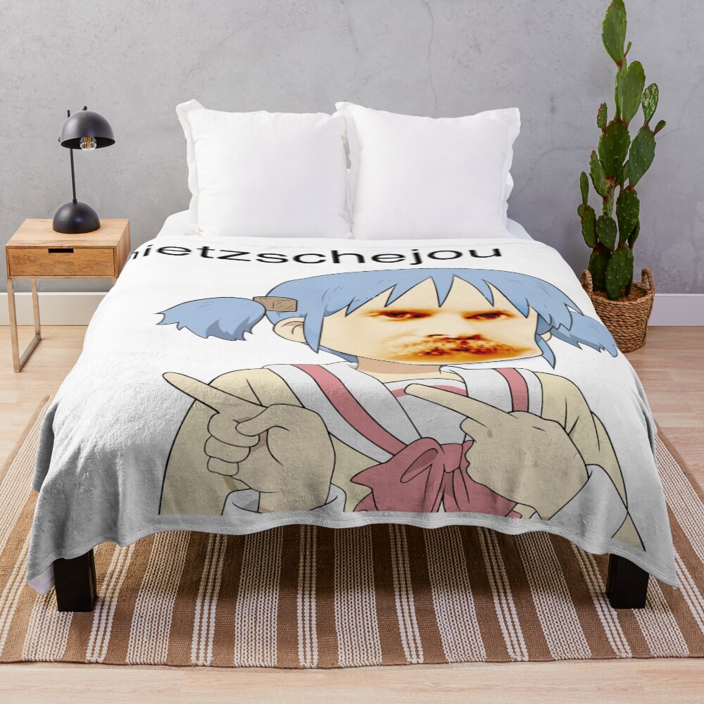 Nietzschejou Funny Mio Naganohara Throw Blanket