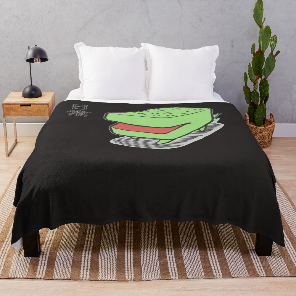 Nichijou Iconic Crocodile Throw Blanket