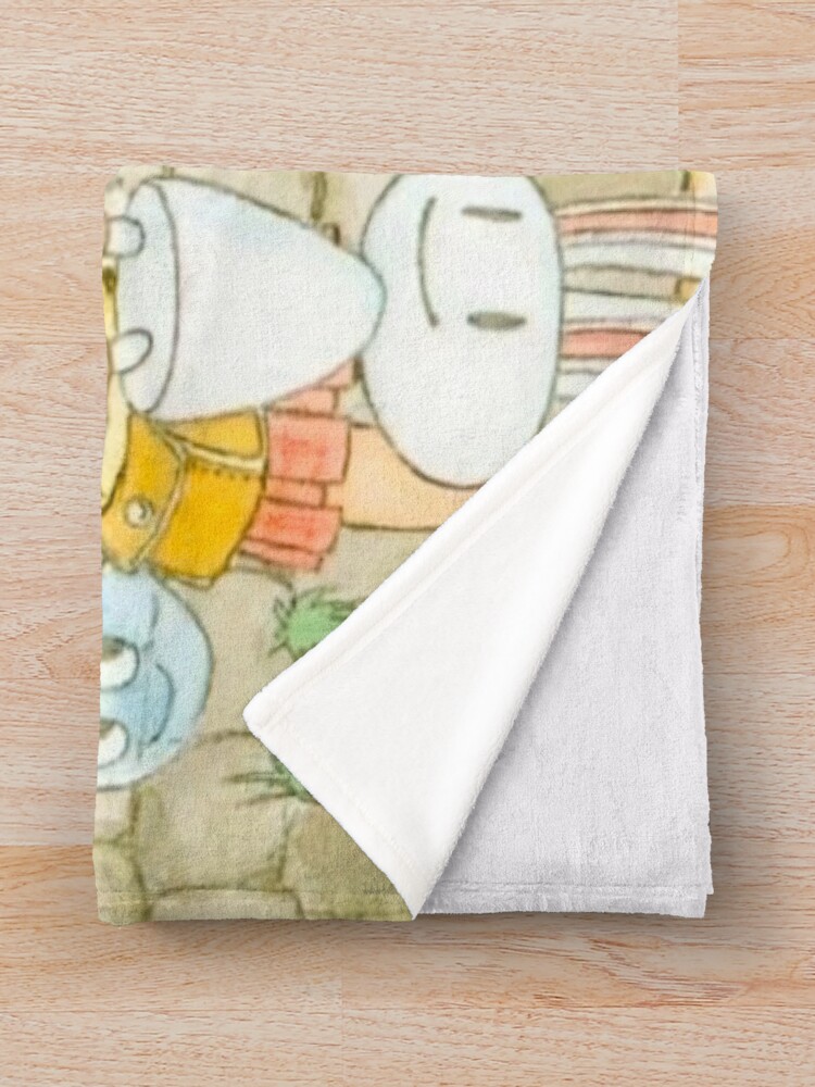 Retro Nichijou Main Characters Throw Blanket - Image 2