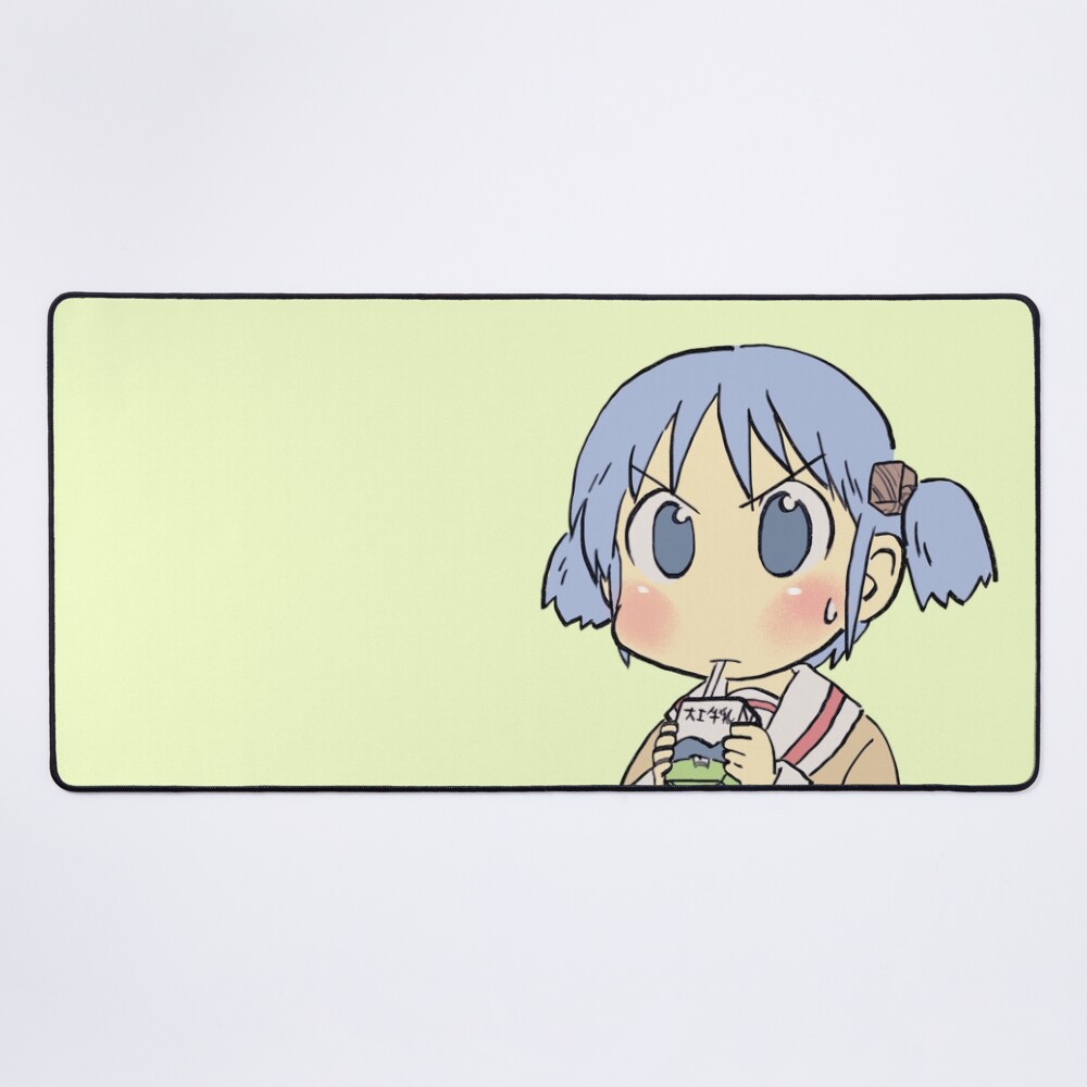 Mio Drinking Milk Carton Funny Nichijou Mouse Pad