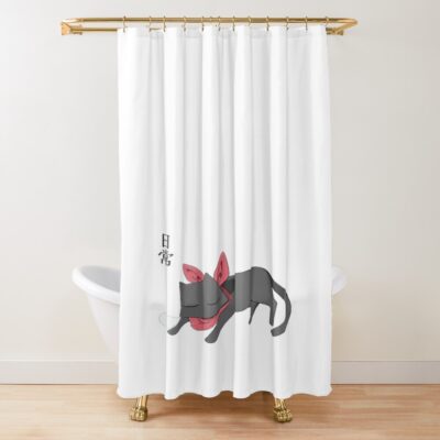Nichijou Sleeping Sakomoto Shower Curtain