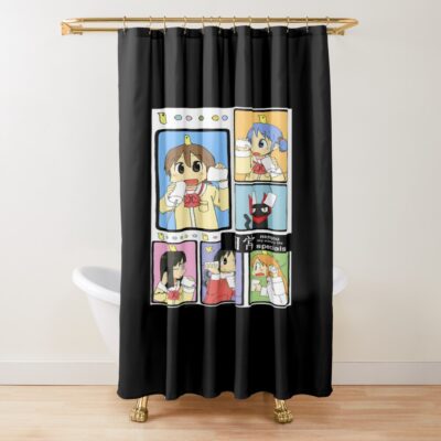 Nichijou Main Characters Shower Curtain