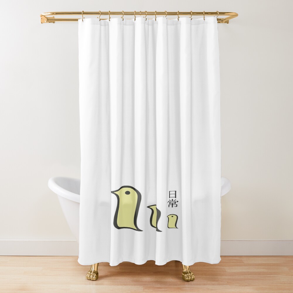 Nichijou Three Little Birds Shower Curtain