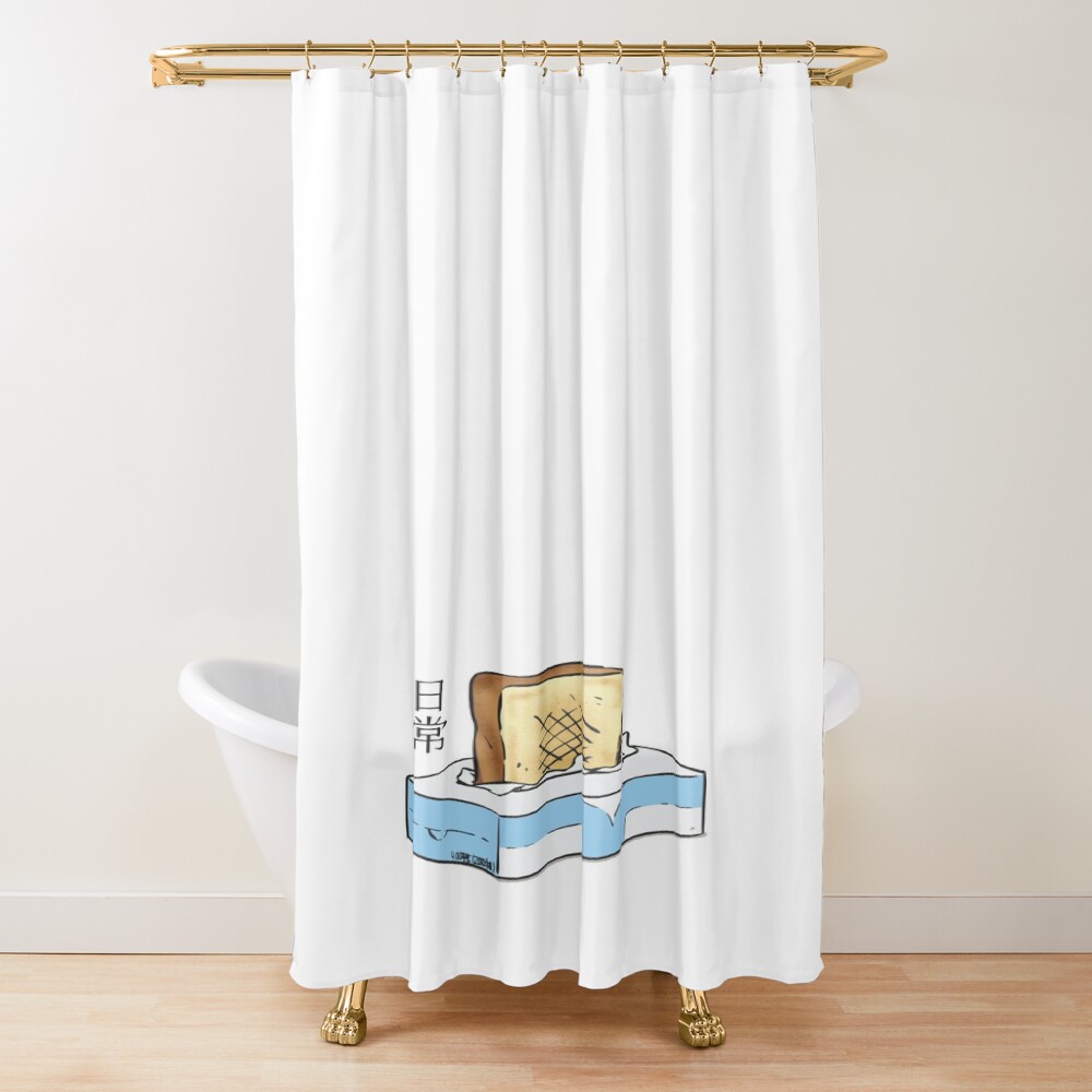 Nichijou Tissue Box Toaster Shower Curtain