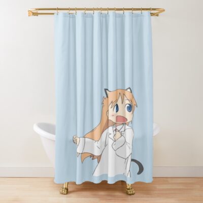 Nichijou Hakase Shinonome Cat Shower Curtain