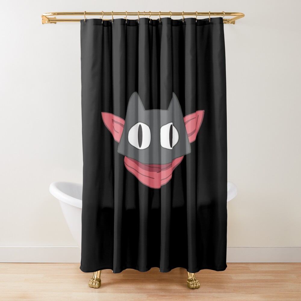 Nichijou Sakamoto Cat Head Shower Curtain