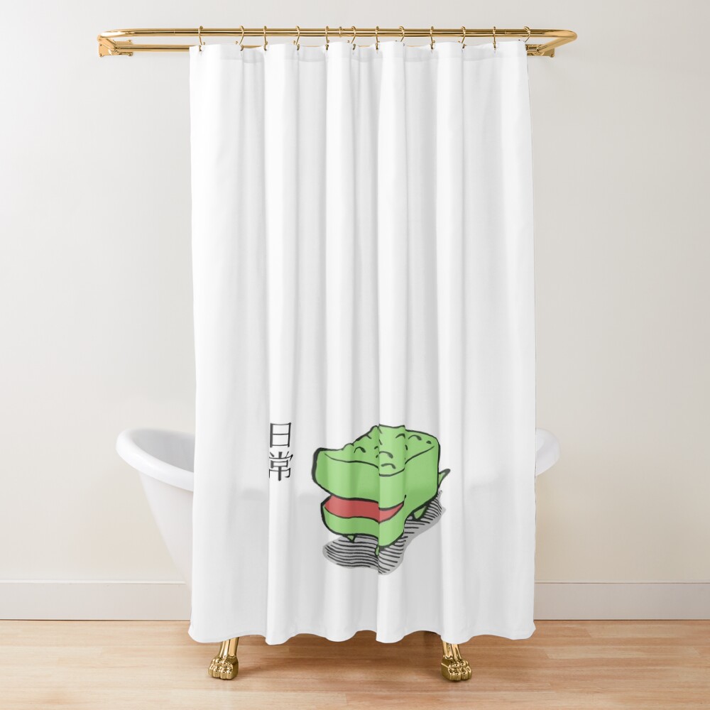 Nichijou Iconic Crocodile Shower Curtain