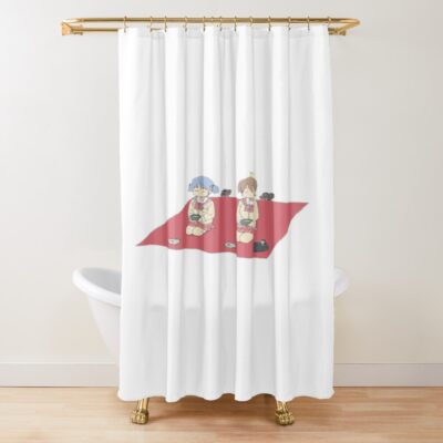 Nichijou Relaxing Mio Naganohara And Yuuko Aioi Shower Curtain