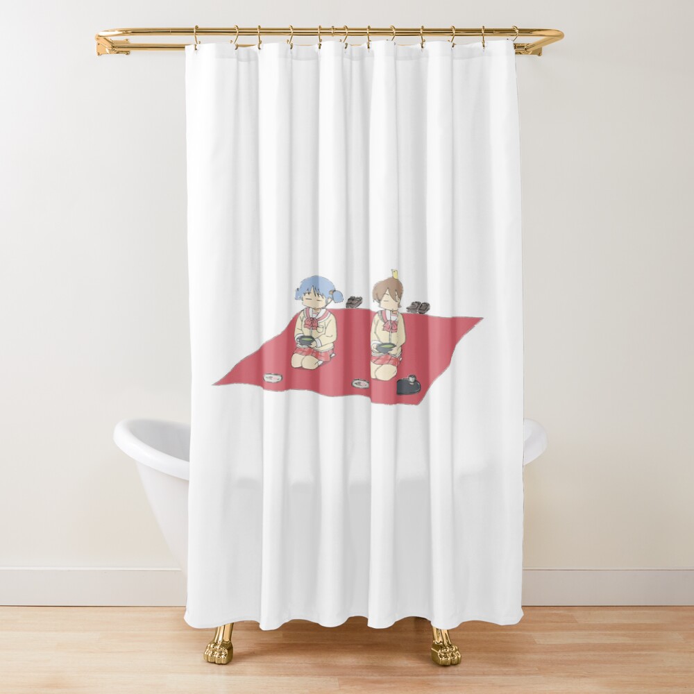 Nichijou Relaxing Mio Naganohara And Yuuko Aioi Shower Curtain
